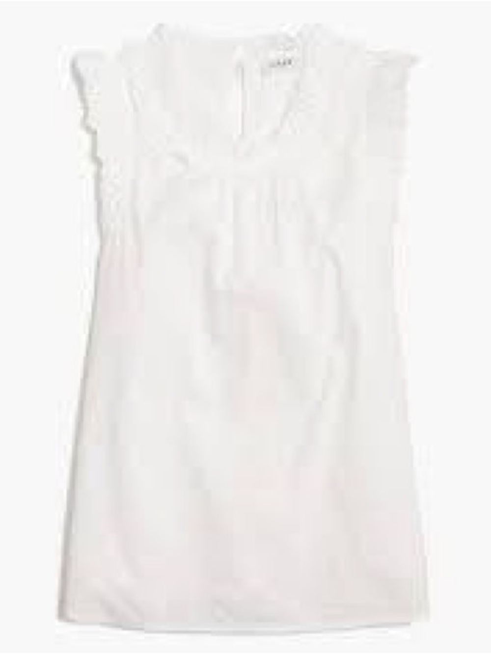J.Crew Ruffle Neck Cotton Sleeveless Blouse